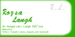 rozsa langh business card